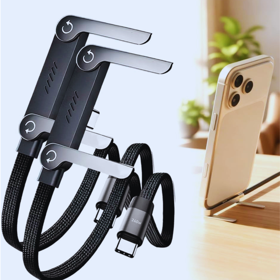 Cable de Carga Rápida USB TP-C de 240W, Plegable, para iPhone 15-17 y Android.