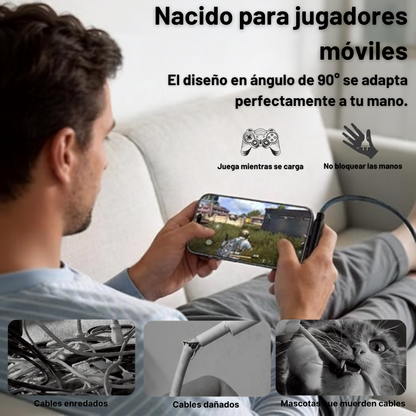 Cable de Carga Rápida USB TP-C de 240W, Plegable, para iPhone 15-17 y Android.